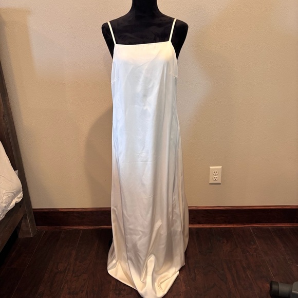 NWT Le' AL.X Square Neck Low Back Silk Slip Maxi Dress, Medium,Chic French Girl - Picture 3 of 13